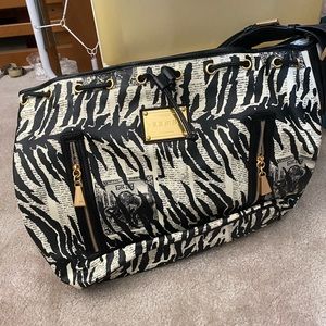 LAMB black and cream large purse